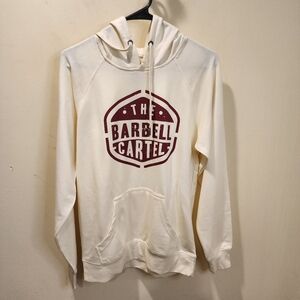 The Barbell Cartel Unisex  Ivory Hooded sweatshirt Size XS
